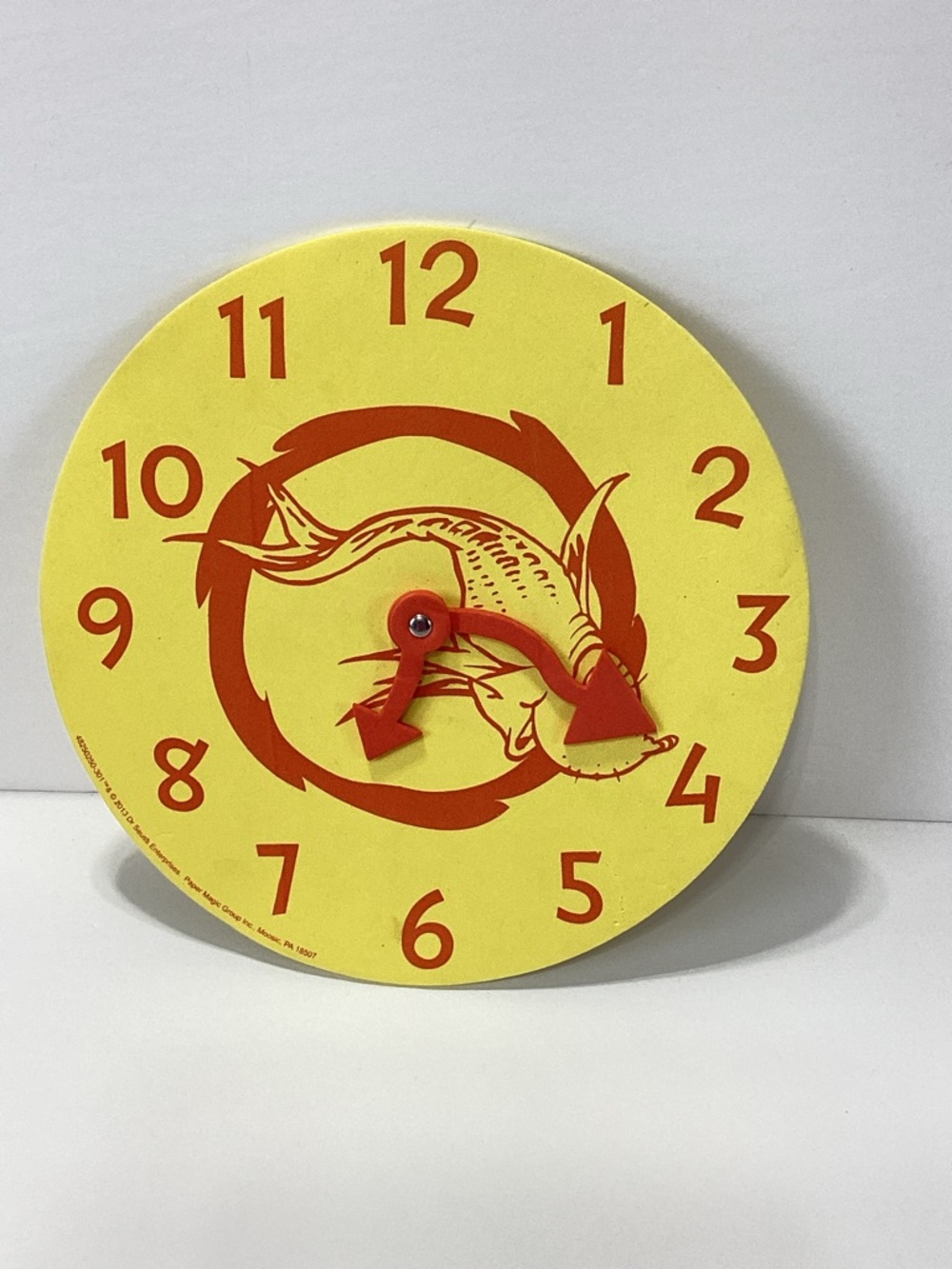 2013 Dr Seuss Foam Fish Learning Clock Paper Magic Group